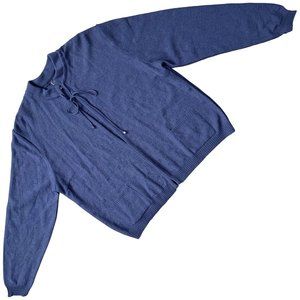 FREYA (Germany) Vintage Moss Stitch Garter Block Open Front Cardigan : L